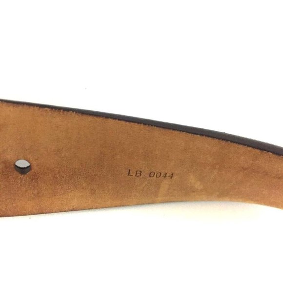 Louis Vuitton Damier Ceinture Brown Leather 80cm Mens Belt /4S2232 - Picture 6 of 7